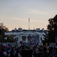 Supporters gather at Black Lives Matter Plaza near the White House on Sunday, the day after outlets called the presidential race for President-elect Joe Biden.